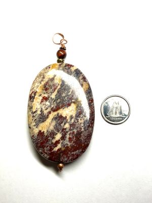 Wire Wrapped Picture Jasper Pendant