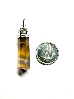 Yellow Fluorite Point Pendant