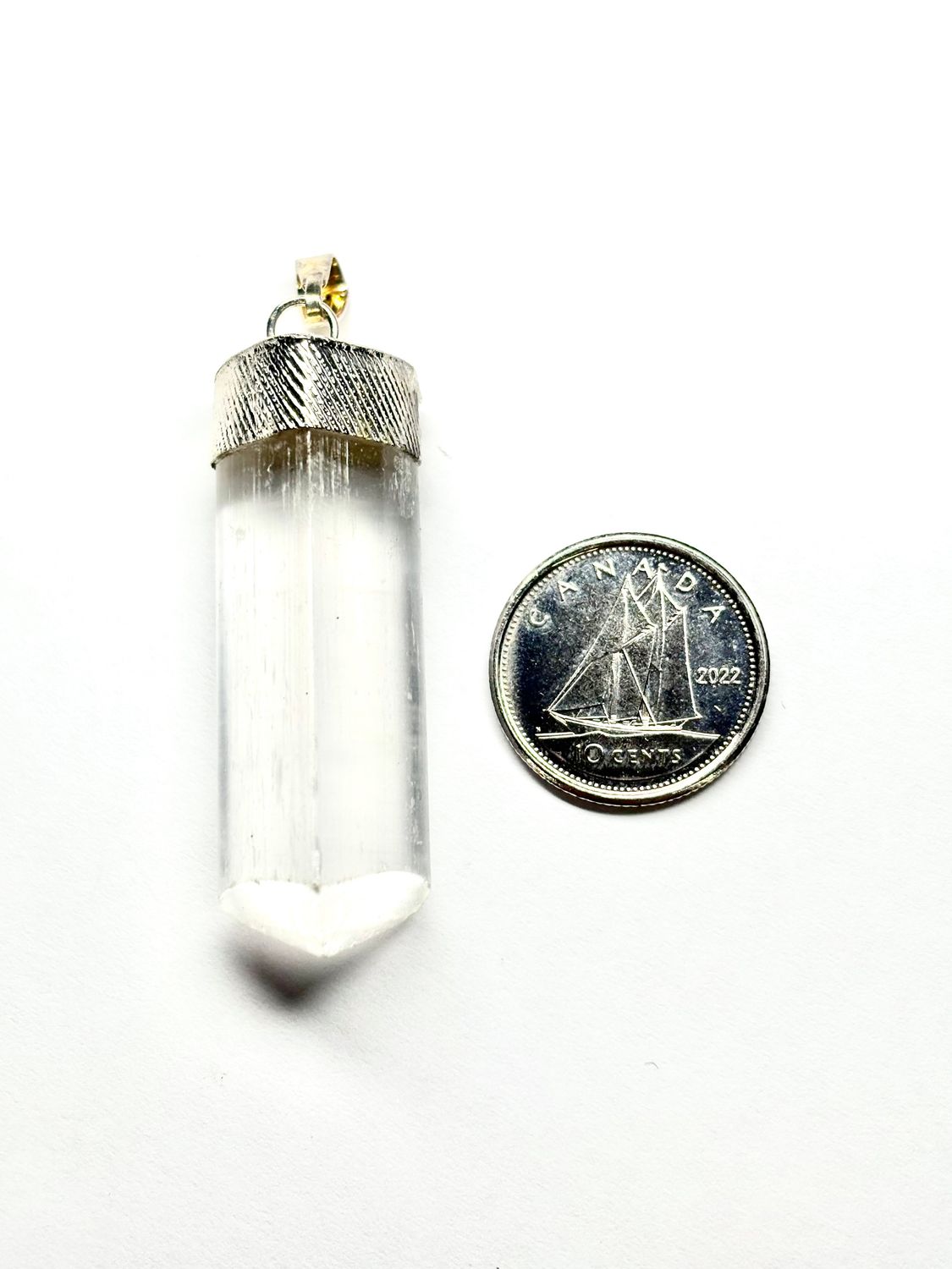 Selenite Polished Point Pendant