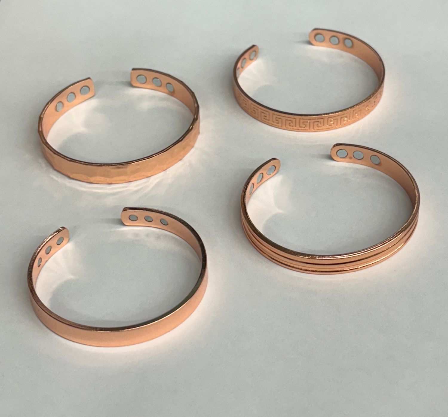 Thin Magnetic Copper Bracelets - Assorted Styles