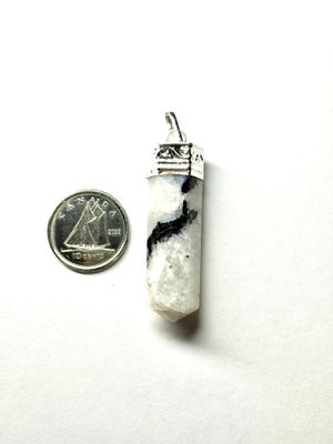 Rainbow Moonstone Point Pendant