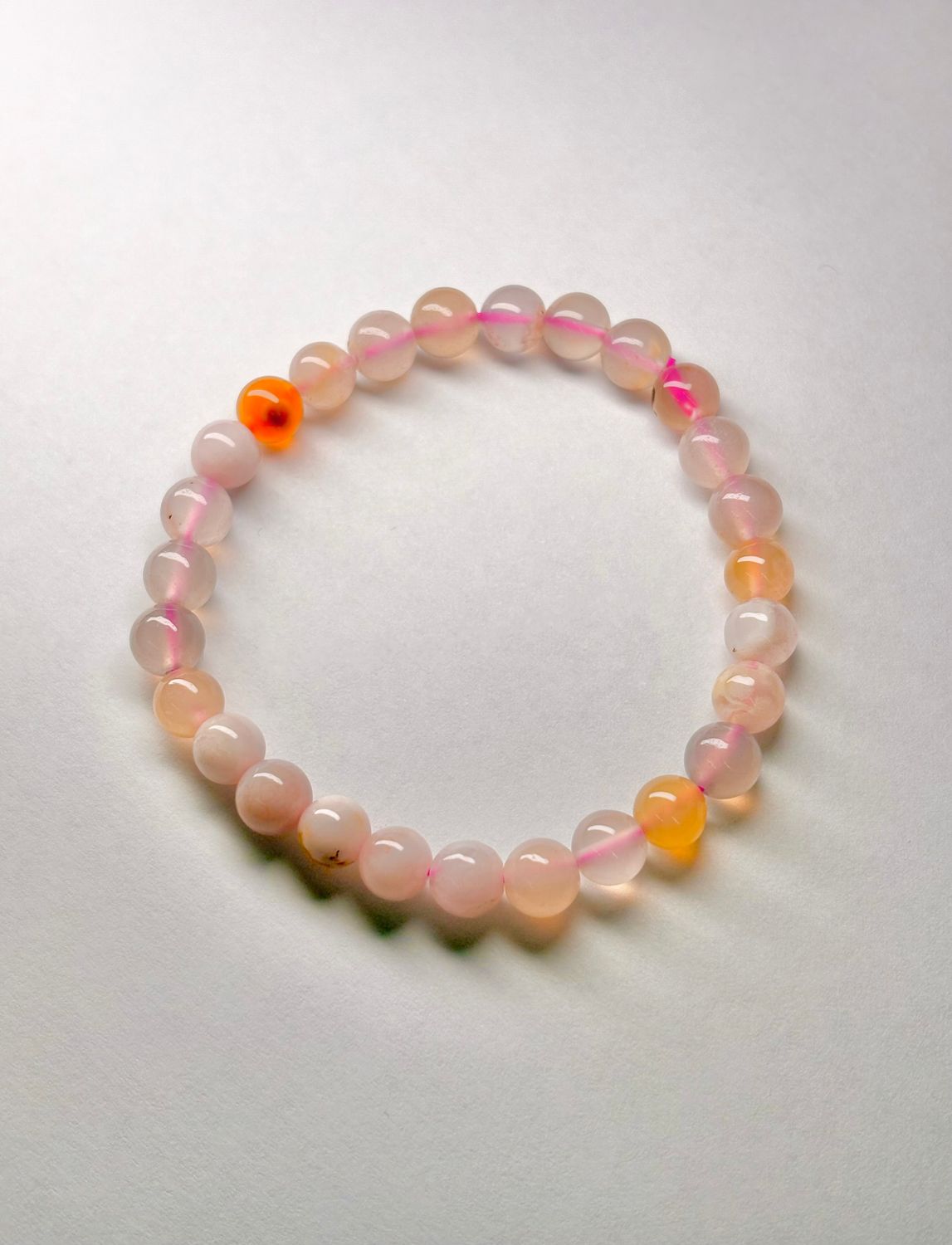 Flower Agate 6MM Bracelet