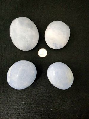 Blue Calcite Palm Stone
