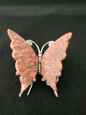Crystal Butterfly - Leopardskin Jasper