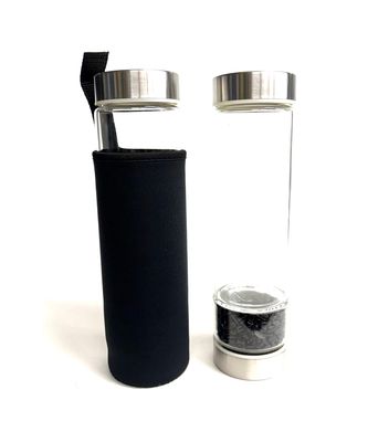 Crystal Infused Water Bottle - Obsidian