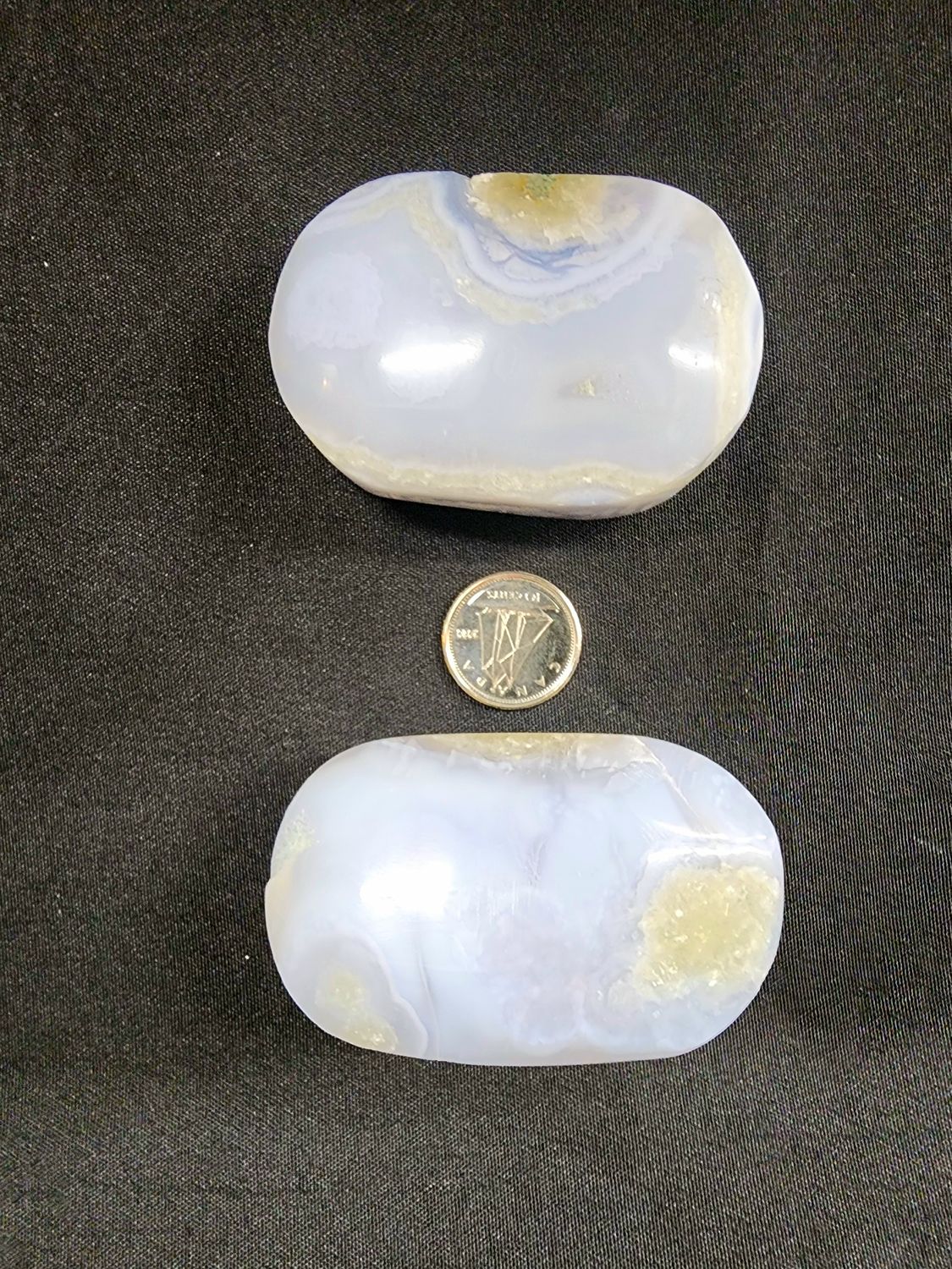 Blue Lace Agate Palm Stones