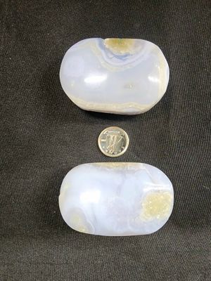Blue Lace Agate Palm Stones