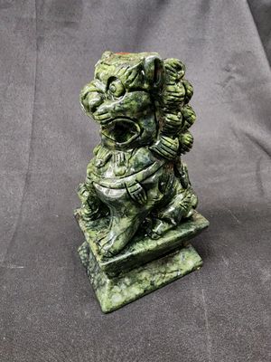 Nephrite Jade Feng Shui Lion 6"