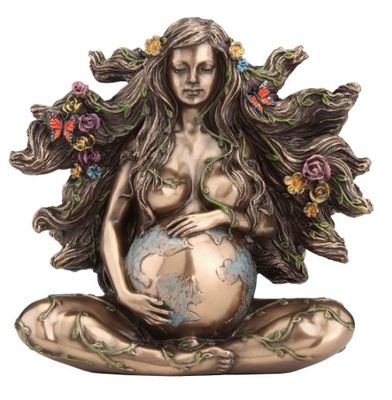 Sitting Mother Gaia Statue 5"