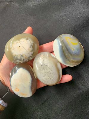 White Dragon Agate Palmstones