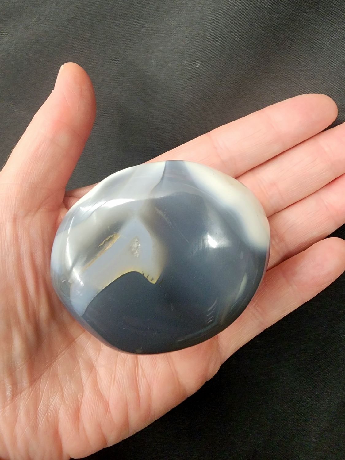 Orca Agates /aka Blue Chalcedony Agate Palm Stone