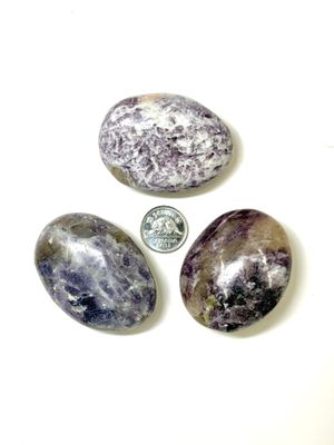 Lepidolite Palm Stone C