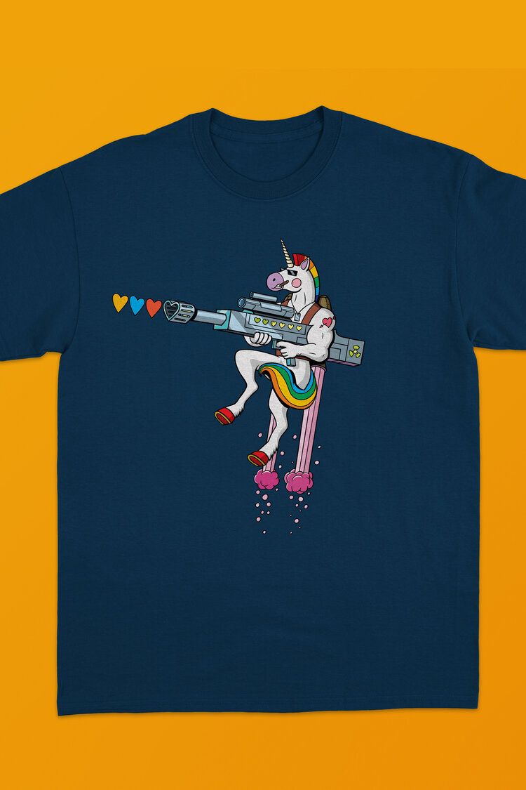 Punk-Rock Rainbow Unicorn T-Shirt