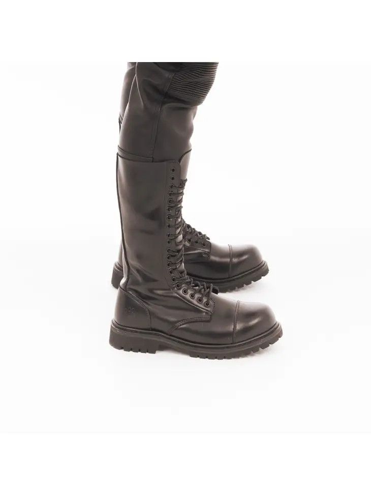 Prowler Red 20 Hole Leather Boots, Color: Black, Size: US10/UK9