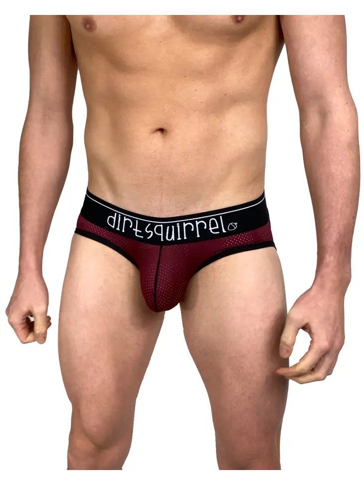 Syrah Red Mesh Jock, Size: SM