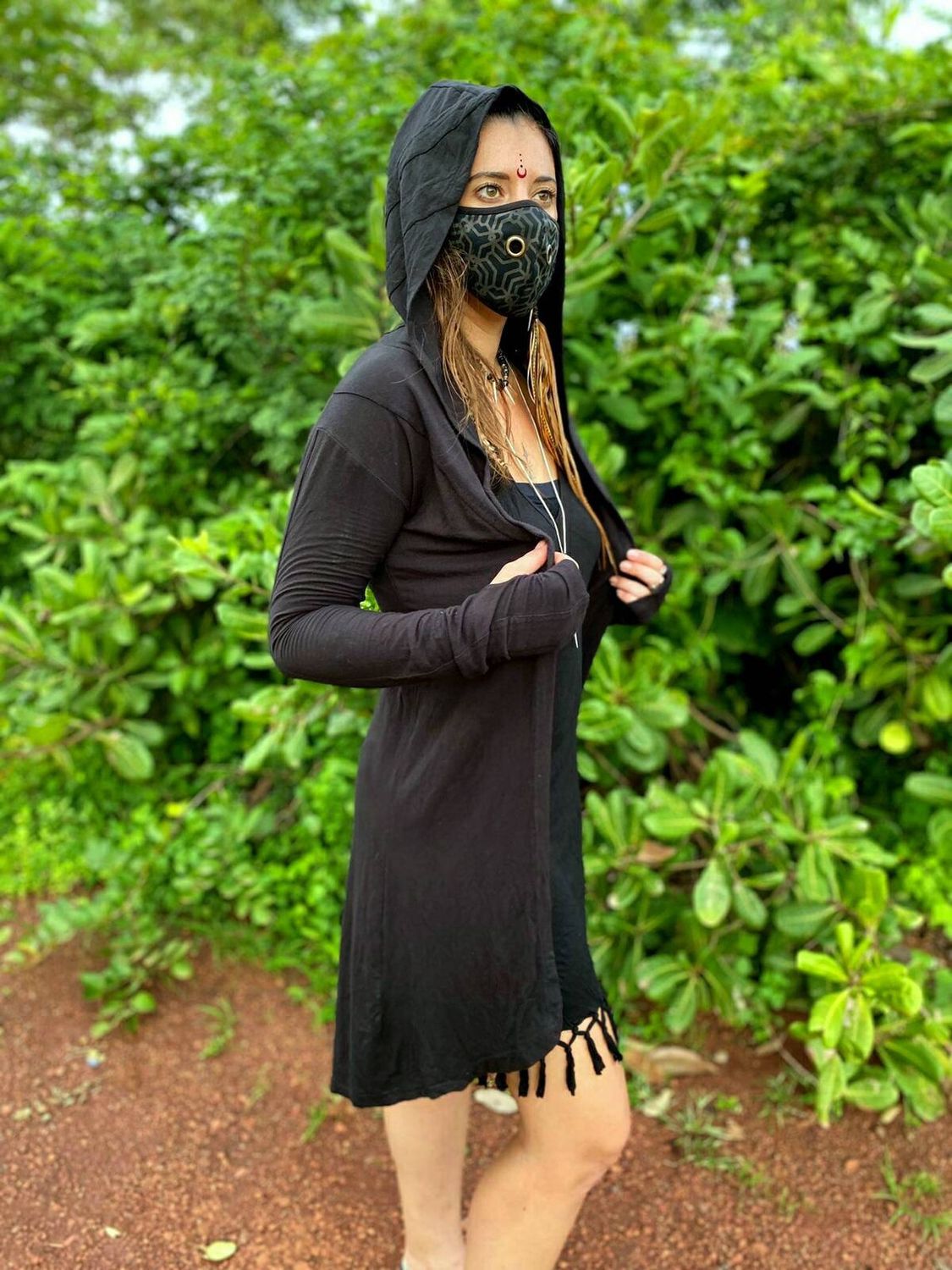 Butcher Apparel Blade Unisex Bamboo Hooded Trench - BLK- MED
