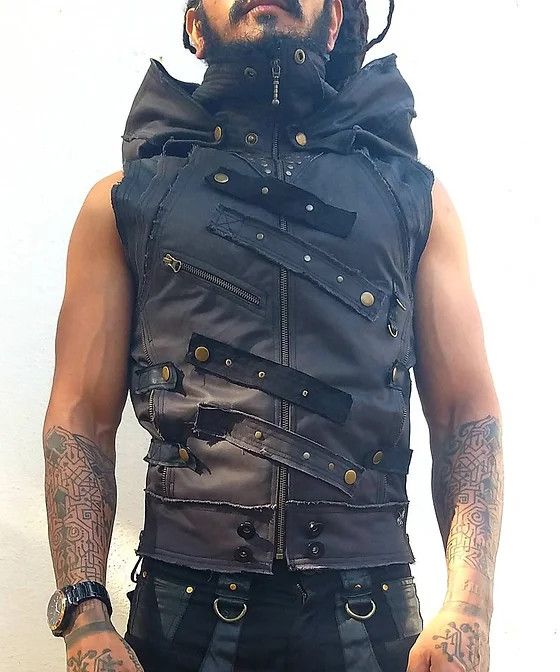 Butcher Apparel - Shredder 2.0 Hooded Sleeveless Jacket - BLACK - LG