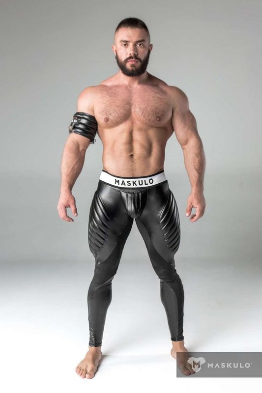 Maskulo Armored Leggings Codpiece  Zipped Rear