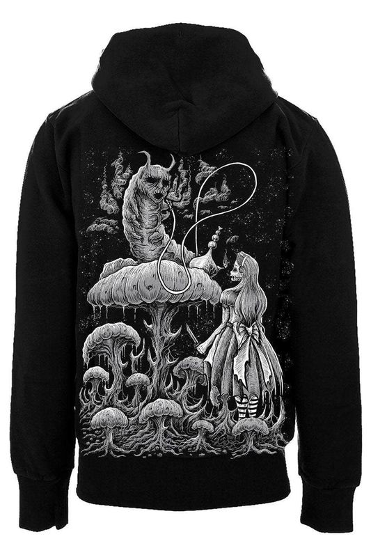 Alice and the Caterpillar Zip Hoodie