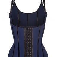 Corset Story Navy Latex Underbust Corset with adjustable Bra Straps