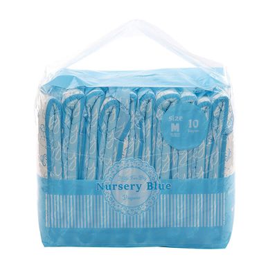 Nursery Blue Printed Adult Brief Diapers (10pieces/BAG)