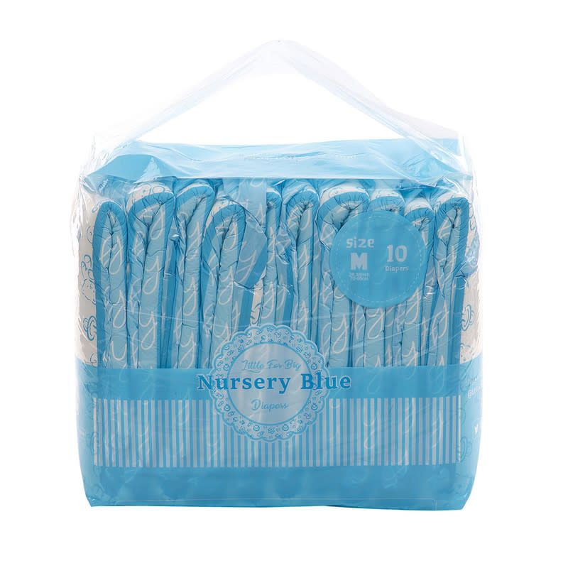 Nursery Blue Printed Adult Brief Diapers (10pieces/BAG)