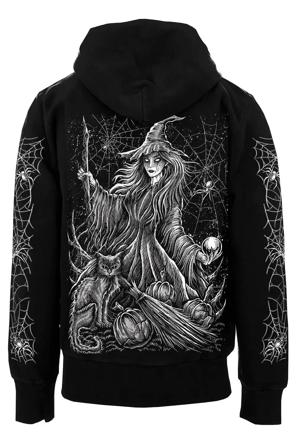 Season of the Witch (Spiderweb Sleeves) Pullover Hoodie