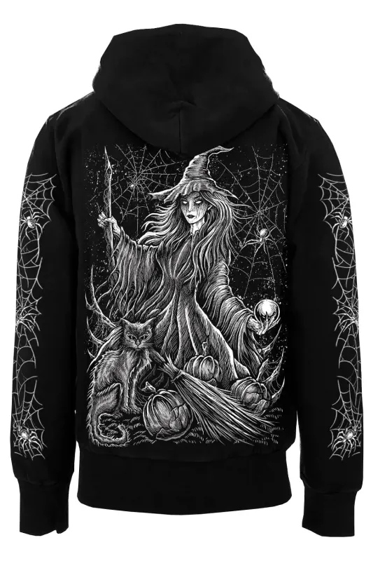 Season of the Witch (Spiderweb Sleeves) Pullover Hoodie