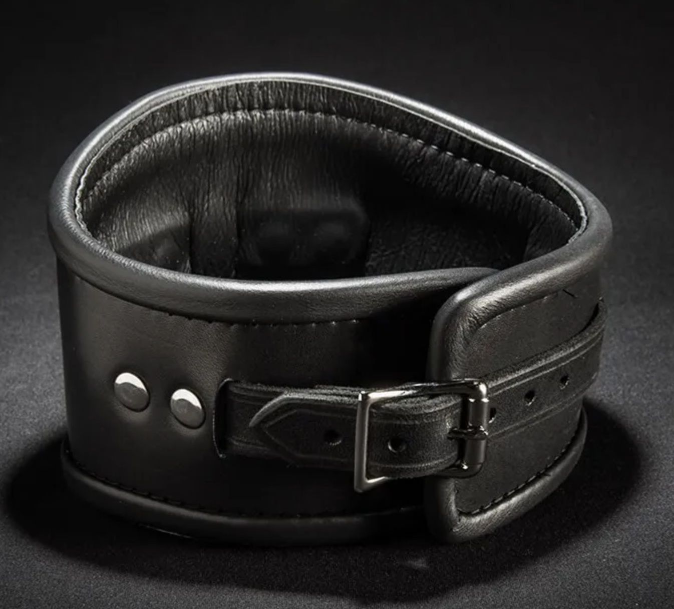 Mr. S Leather - Simple Posture Collar - Black -One Size