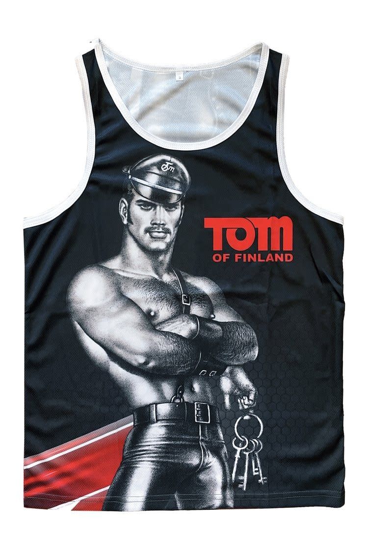 Tom of Finland LEATHER STUD Mesh Tanks 