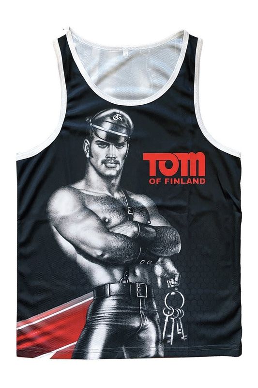 Tom of Finland LEATHER STUD Mesh Tanks 