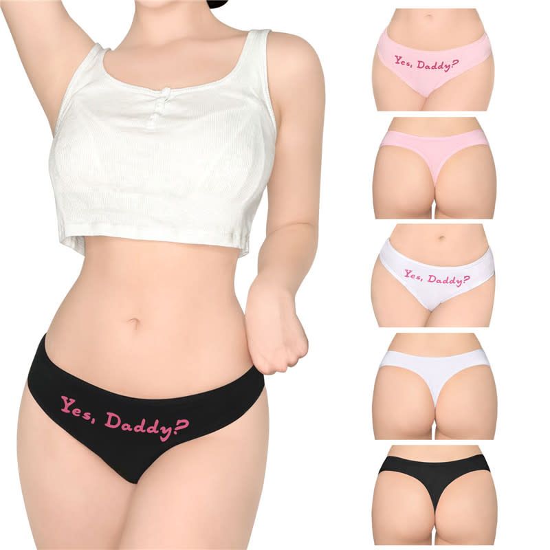 Yes Daddy Sexy Thong Panties Set