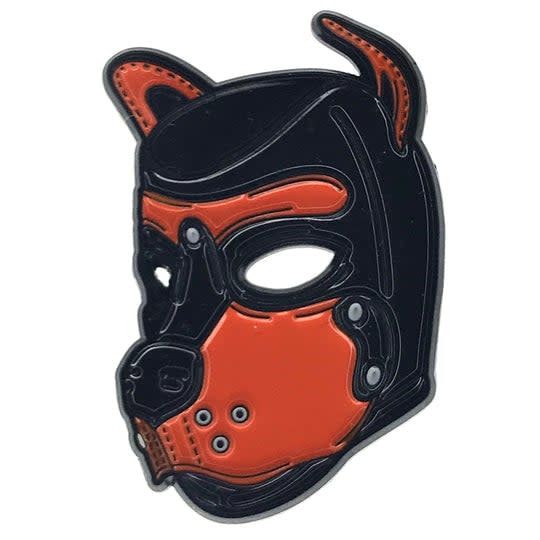 Puppy Hood Enamel Pin - Orange