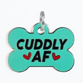 Cuddly AF- Bone Charm- Blue