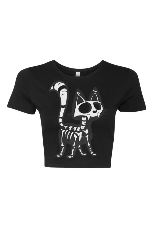 Skelekitty Crop Top 