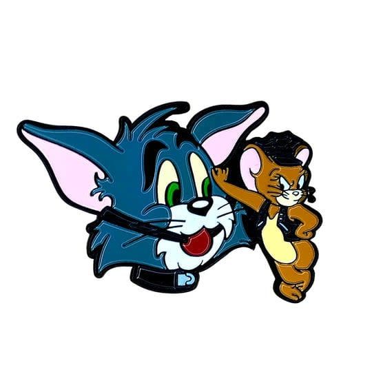 Cat &amp; Mouse Enamel Pin