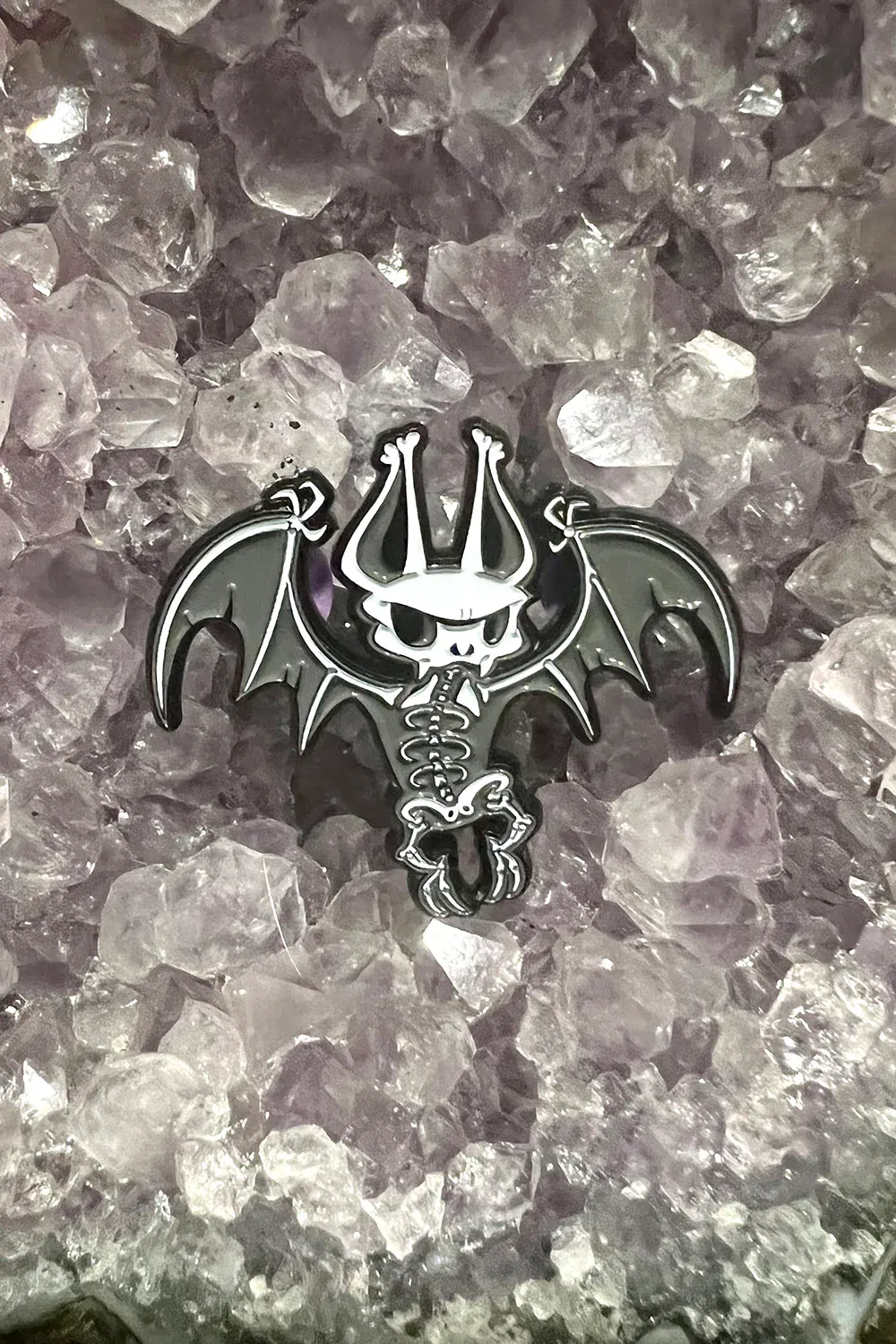 Batty Bones Enamel Pin