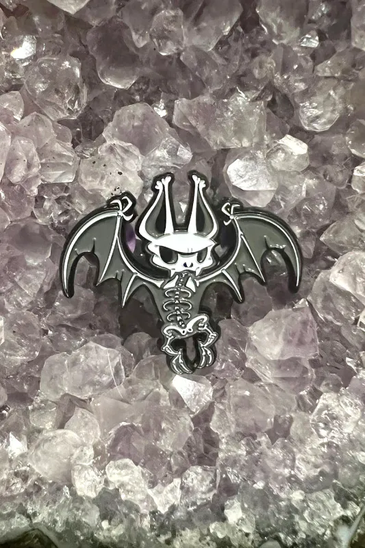 Batty Bones Enamel Pin