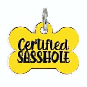 Certified Sasshole- Bone Charm- Yellow