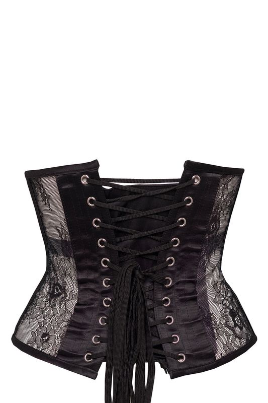Black Lingerie Weight Mesh Underbust Corset