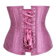 Longline Pink Satin Underbust Corset