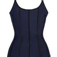 Corset Story Navy Latex Underbust Corset with adjustable Bra Straps