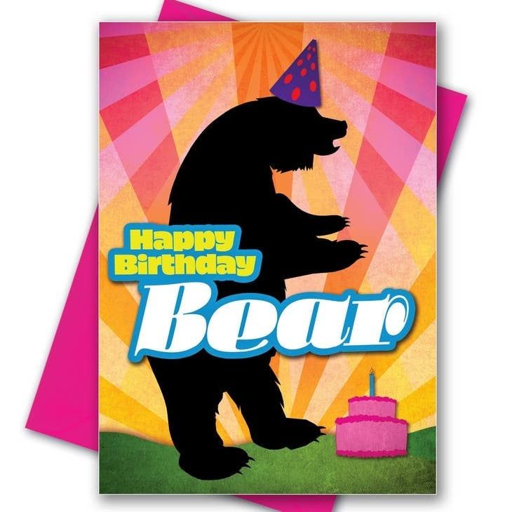Bear Birthday Greeting Card (Gay, Queer, LGBTQ)