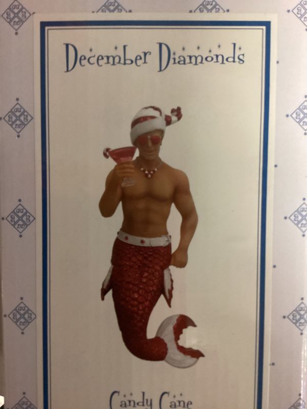 Candy Cane - Merman Ornament
