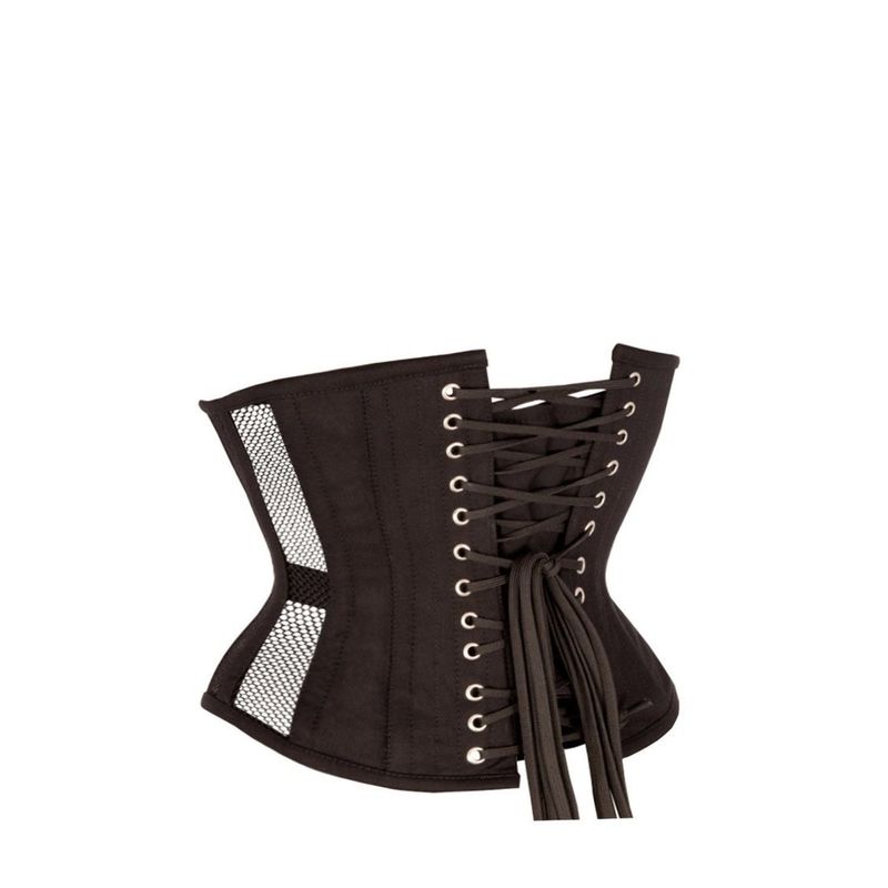 Black Mesh Waspie Underbust