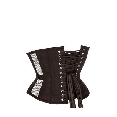 Black Mesh Waspie Underbust