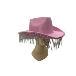 Fringed Cowboy Hat - Pink