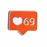 69 Likes Enamel Pin