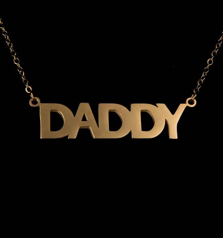 &quot;Daddy&quot; 18kt Gold  Necklace
