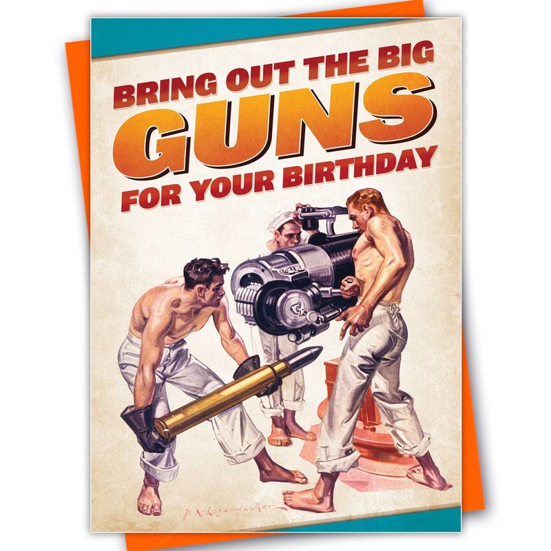 &quot;Big Guns&quot; Birthday Card